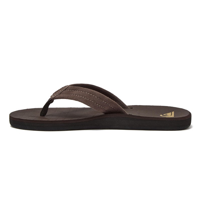 Quiksilver Carver Suede Flip Flops for Men, Arch Support Athletic Mens Sandals, Size 6 to 16 Thong Mens Slides, Demitasse Solid, 7 M US - Image 3